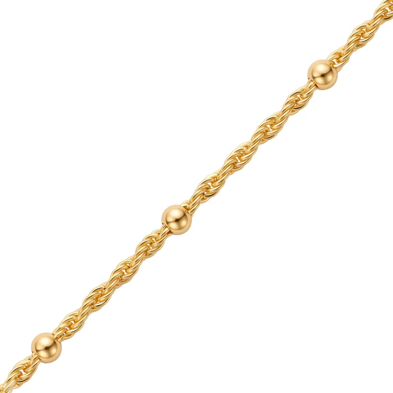Cadena Tejido Cordón con Balines